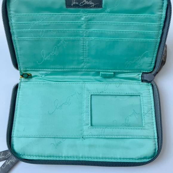 Vera Bradley Floral Paisley Wallet in Green and Yellow - Picture 4 of 4